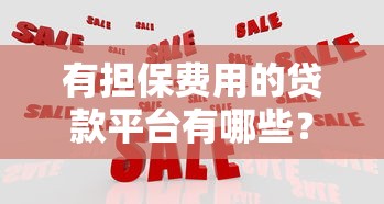 有担保费用的贷款平台有哪些？如何选择安全可靠的贷款机构？
