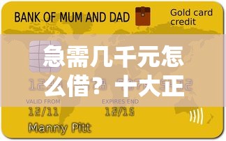 急需几千元怎么借？十大正规小额贷款平台盘点
