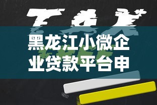 黑龙江小微企业贷款平台申请指南及政策解析
