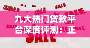 九大热门贷款平台深度评测：正规靠谱平台推荐