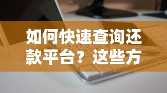 如何快速查询还款平台？这些方法你一定要知道
