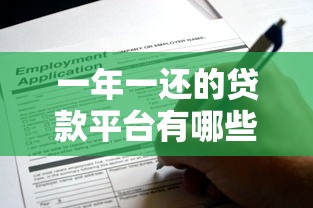 一年一还的贷款平台有哪些？这10家正规机构可申请