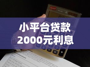 小平台贷款2000元利息怎么算？不同平台还款金额详细对比