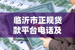 临沂市正规贷款平台电话及申请指南 - 快速获取资金联系方式