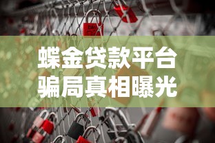 蝶金贷款平台骗局真相曝光：用户亲身经历与风险警示