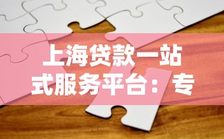 上海贷款一站式服务平台：专业融资解决方案快速解决资金难题