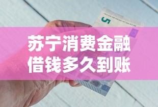 苏宁消费金融借钱多久到账？实测3分钟到账攻略分享
