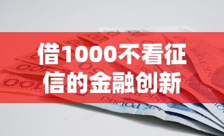 借1000不看征信的金融创新 3分钟到账的应急钱包推荐