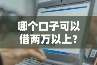 哪个口子可以借两万以上？实测5个秒下款大额网贷神器