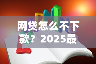 网贷怎么不下款？2025最新3秒到账秘籍大公开！