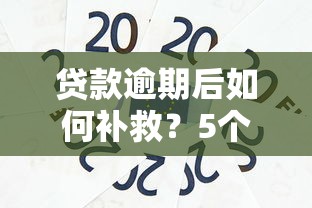 贷款逾期后如何补救？5个实用方法避免信用崩盘