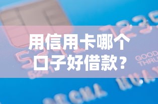 用信用卡哪个口子好借款？2025年实测5个秒下款神操作