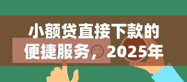 小额贷直接下款的便捷服务，2025年秒到账平台真实测评