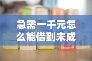 急需一千元怎么能借到未成年呢？3个靠谱渠道实测分享