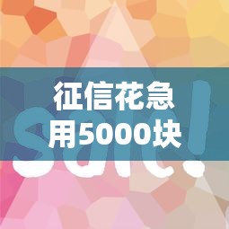 征信花急用5000块钱哪里能借？实测5个秒下款良心口子
