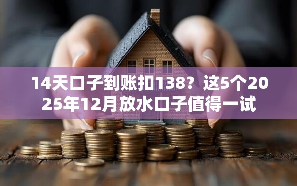 14天口子到账扣138？这5个2025年12月放水口子值得一试