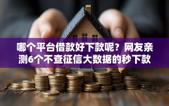 哪个平台借款好下款呢？网友亲测6个不查征信大数据的秒下款平台盘点