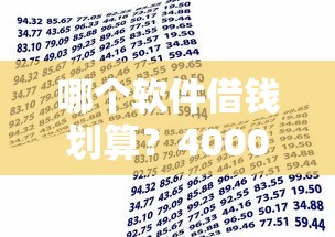 哪个软件借钱划算？4000元无门槛借款平台推荐，8个贷款利率最低的平台盘点