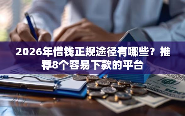 2026年借钱正规途径有哪些？推荐8个容易下款的平台