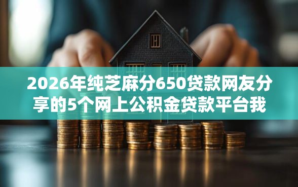 2026年纯芝麻分650贷款网友分享的5个网上公积金贷款平台我觉得不错！
