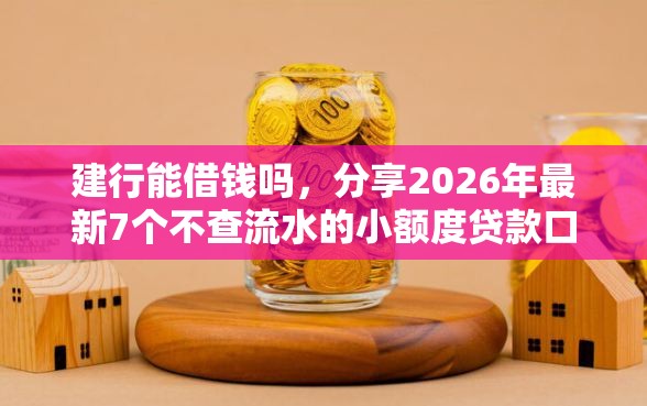 建行能借钱吗，分享2026年最新7个不查流水的小额度贷款口子