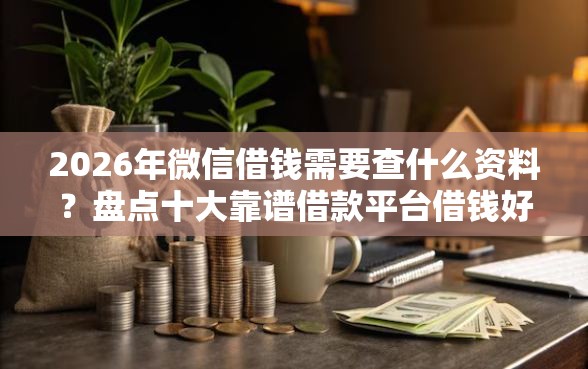2026年微信借钱需要查什么资料？盘点十大靠谱借款平台借钱好借
