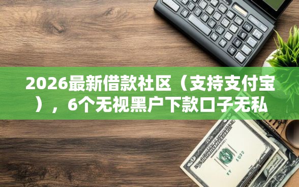 2026最新借款社区（支持支付宝），6个无视黑户下款口子无私分享