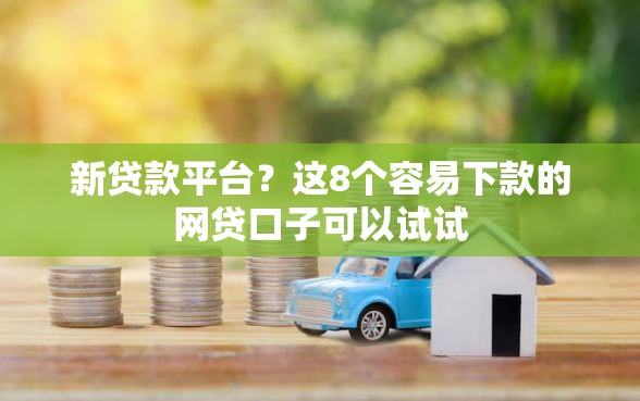 新贷款平台？这8个容易下款的网贷口子可以试试