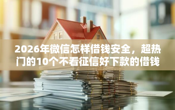 2026年微信怎样借钱安全，超热门的10个不看征信好下款的借钱软件推荐