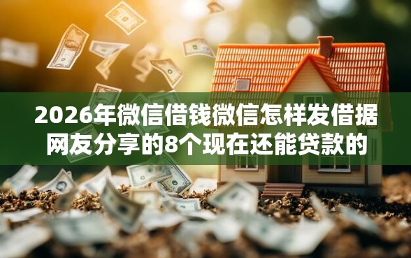 2026年微信借钱微信怎样发借据网友分享的8个现在还能贷款的平台我觉得不错！