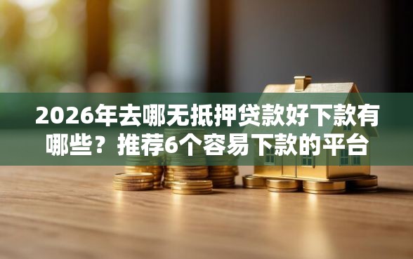 2026年去哪无抵押贷款好下款有哪些？推荐6个容易下款的平台