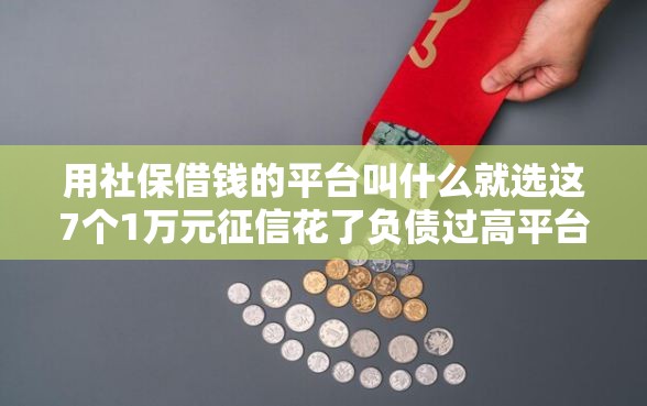用社保借钱的平台叫什么就选这7个1万元征信花了负债过高平台可以贷款