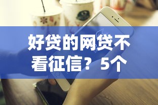 好贷的网贷不看征信？5个平台试试看哪个能下款