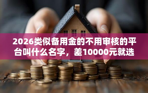 2026类似备用金的不用审核的平台叫什么名字，差10000元就选这6个平台