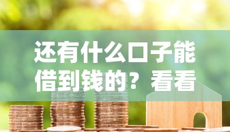 还有什么口子能借到钱的？看看这6个贷款平台怎么样
