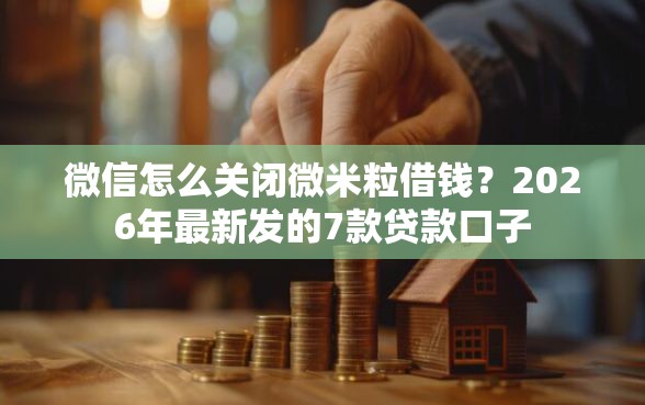 微信怎么关闭微米粒借钱？2026年最新发的7款贷款口子