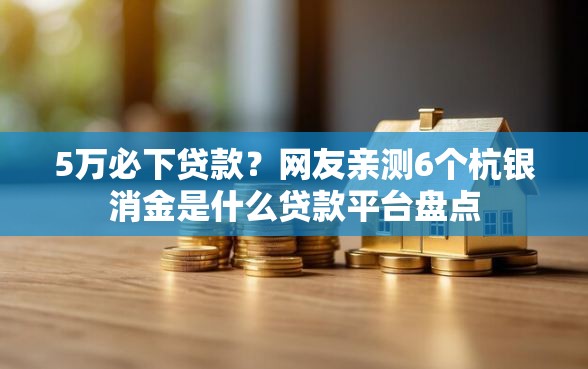 5万必下贷款？网友亲测6个杭银消金是什么贷款平台盘点