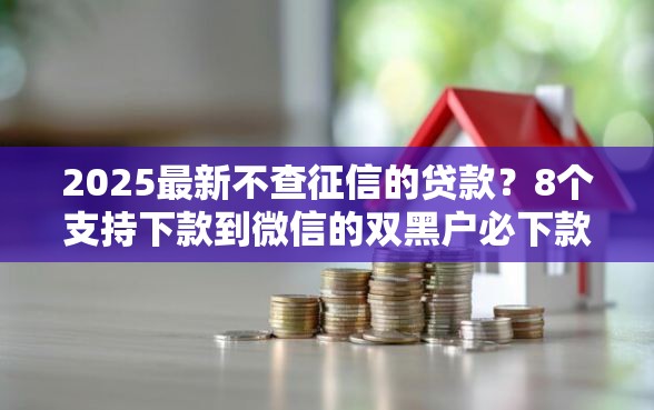 2025最新不查征信的贷款？8个支持下款到微信的双黑户必下款的口子