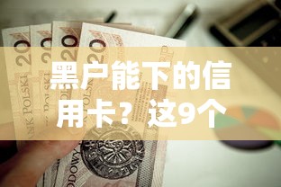黑户能下的信用卡？这9个容易下款的贷款平台值得一试