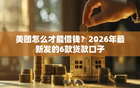 美团怎么才能借钱？2026年最新发的6款贷款口子