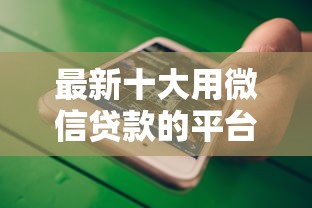 最新十大用微信贷款的平台，专治大鹅贷款分期查征信吗