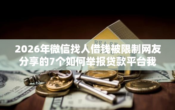 2026年微信找人借钱被限制网友分享的7个如何举报贷款平台我觉得不错！