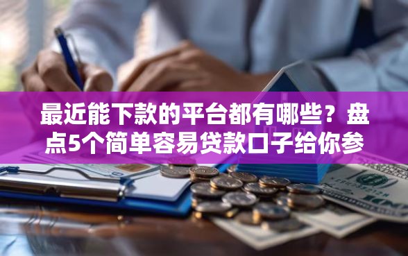 最近能下款的平台都有哪些？盘点5个简单容易贷款口子给你参考