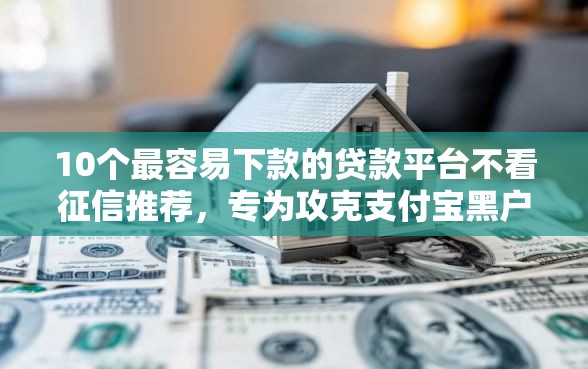 10个最容易下款的贷款平台不看征信推荐，专为攻克支付宝黑户能贷款吗难题