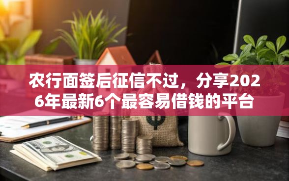 农行面签后征信不过，分享2026年最新6个最容易借钱的平台