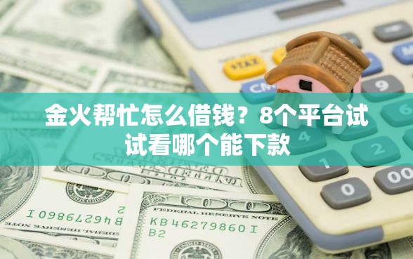 金火帮忙怎么借钱？8个平台试试看哪个能下款