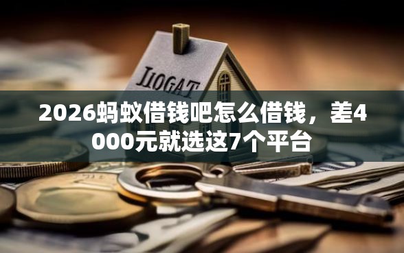 2026蚂蚁借钱吧怎么借钱，差4000元就选这7个平台