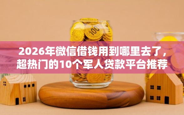 2026年微信借钱用到哪里去了，超热门的10个军人贷款平台推荐