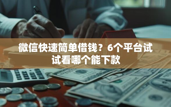 微信快速简单借钱？6个平台试试看哪个能下款
