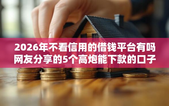 2026年不看信用的借钱平台有吗网友分享的5个高炮能下款的口子我觉得不错！